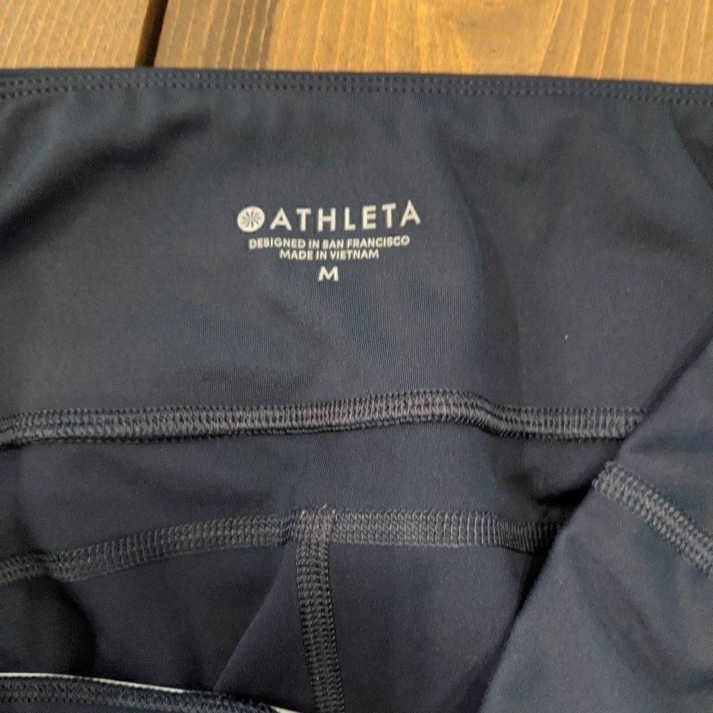 Athleta Blue Timeless Contender Leggings Medium - Picture 6 of 9